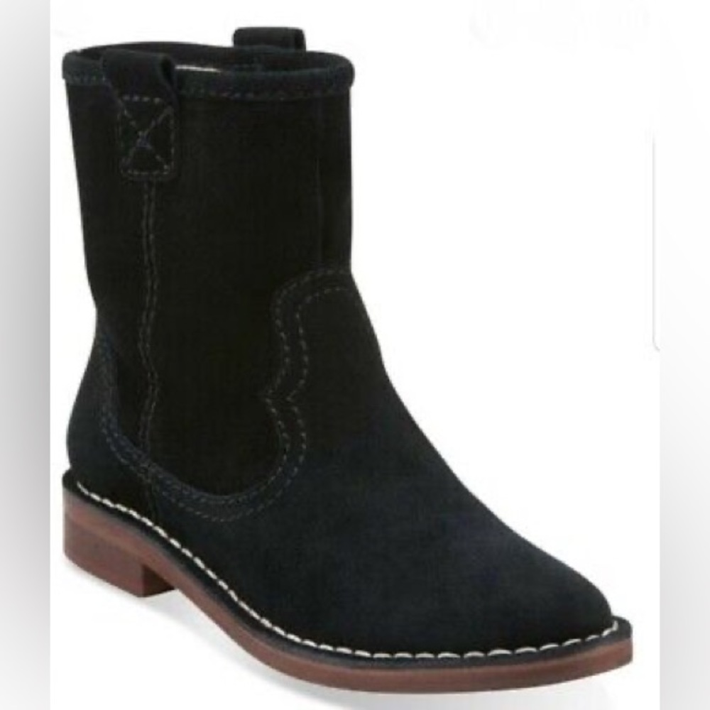 Clarks black Cabaret Rock Suede low calf boot size 8.5 M